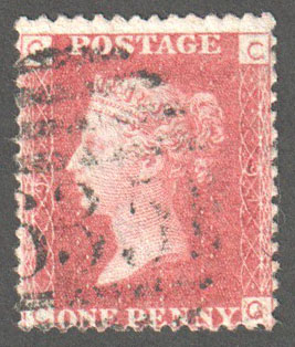 Great Britain Scott 33 Used Plate 91 - CC - Click Image to Close